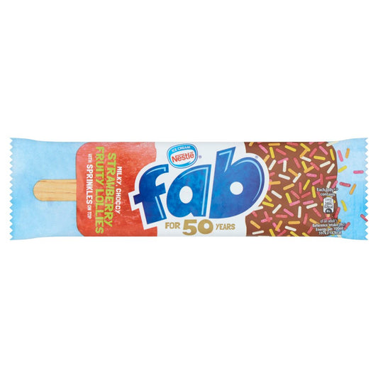 Fab Strawberry Fruity Lollies 58ml