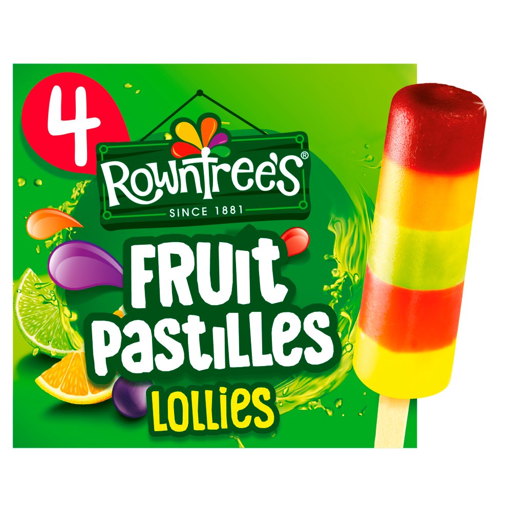 Rowntree's Fruit Pastilles Lollies 4 x 65ml