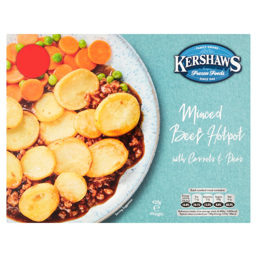 Kershaws Minced Beef Hotpot with Carrots & Peas 420g   420g × 1