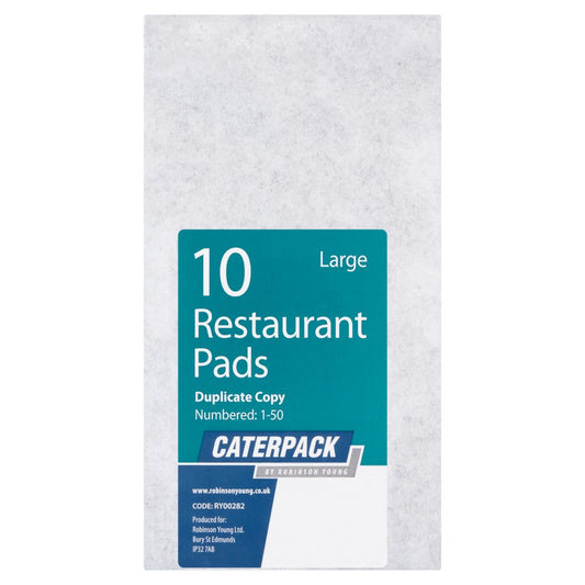 Robinson Young Caterpack 10 Large Restaurant Pads   Pk × 20