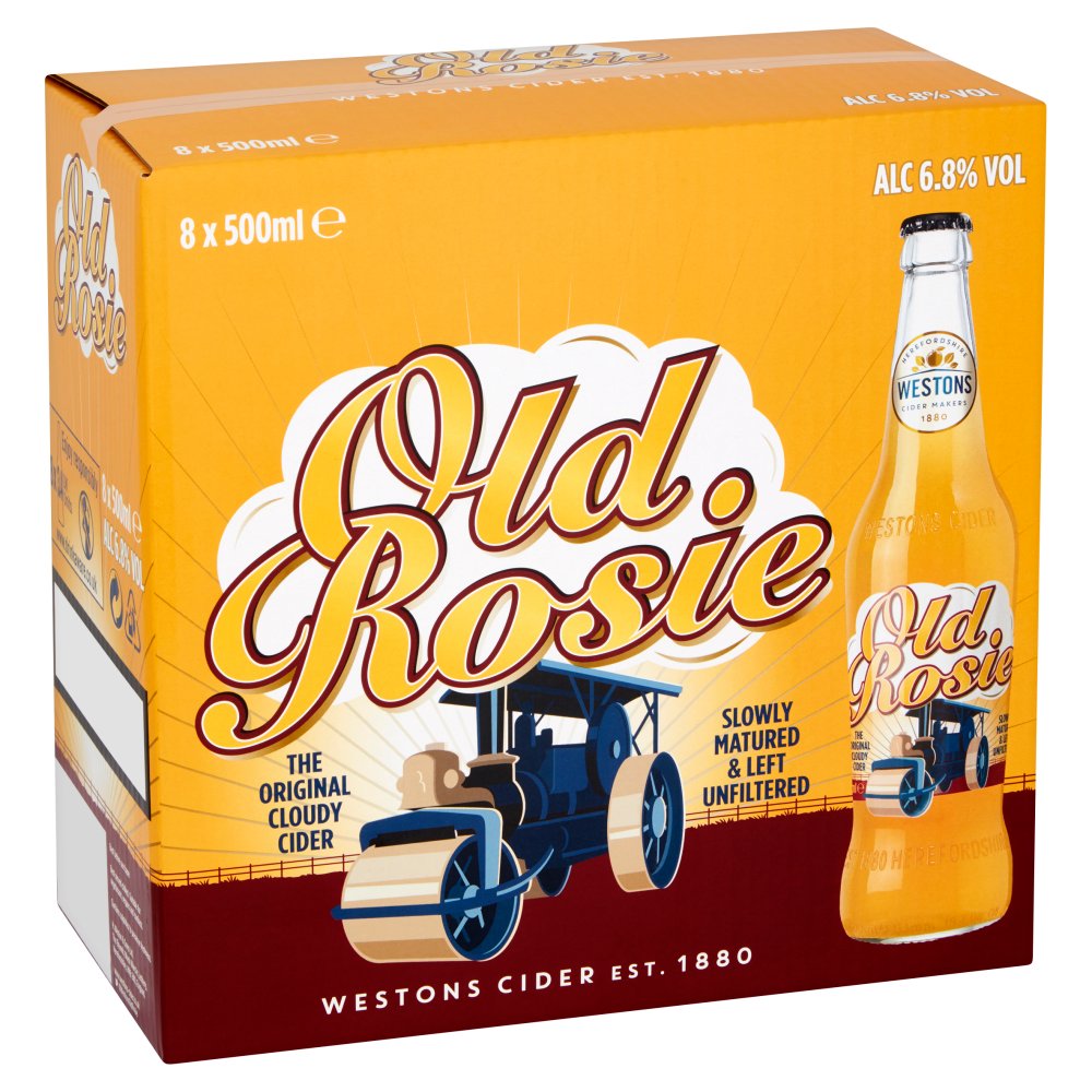 Old Rosie The Original Cloudy Cider 8 x 500ml   500ml × 8 × 1