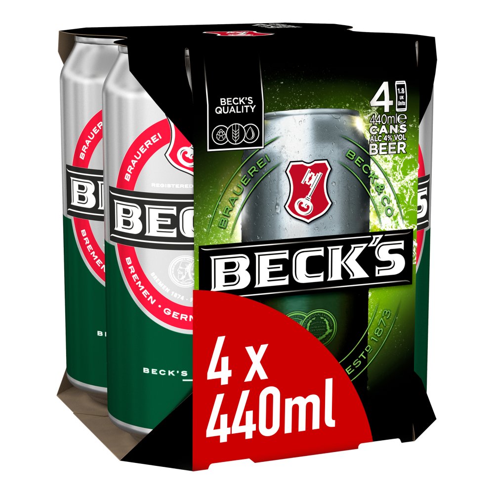 Beck's Beer 4 x 440ml   440ml × 6 × 1