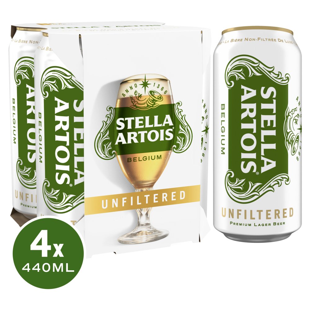 Stella Artois Unfiltered 4 x 440ml   440ml × 6 × 1