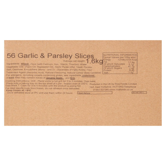 56 Garlic & Parsley Slices 1.6kg   56s × 1