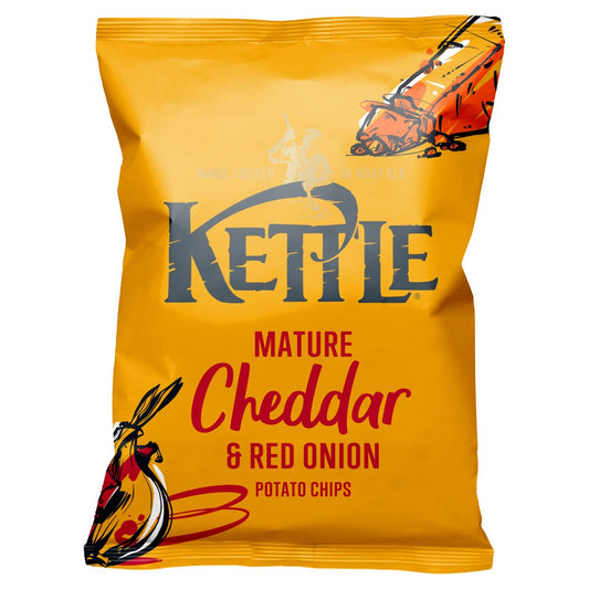 KETTLE® Chips Mature Cheddar & Red Onion Sharing Crisps 130g