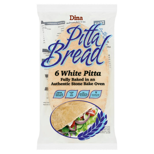 Dina Pitta Bread 6 White Pitta   480g × 1