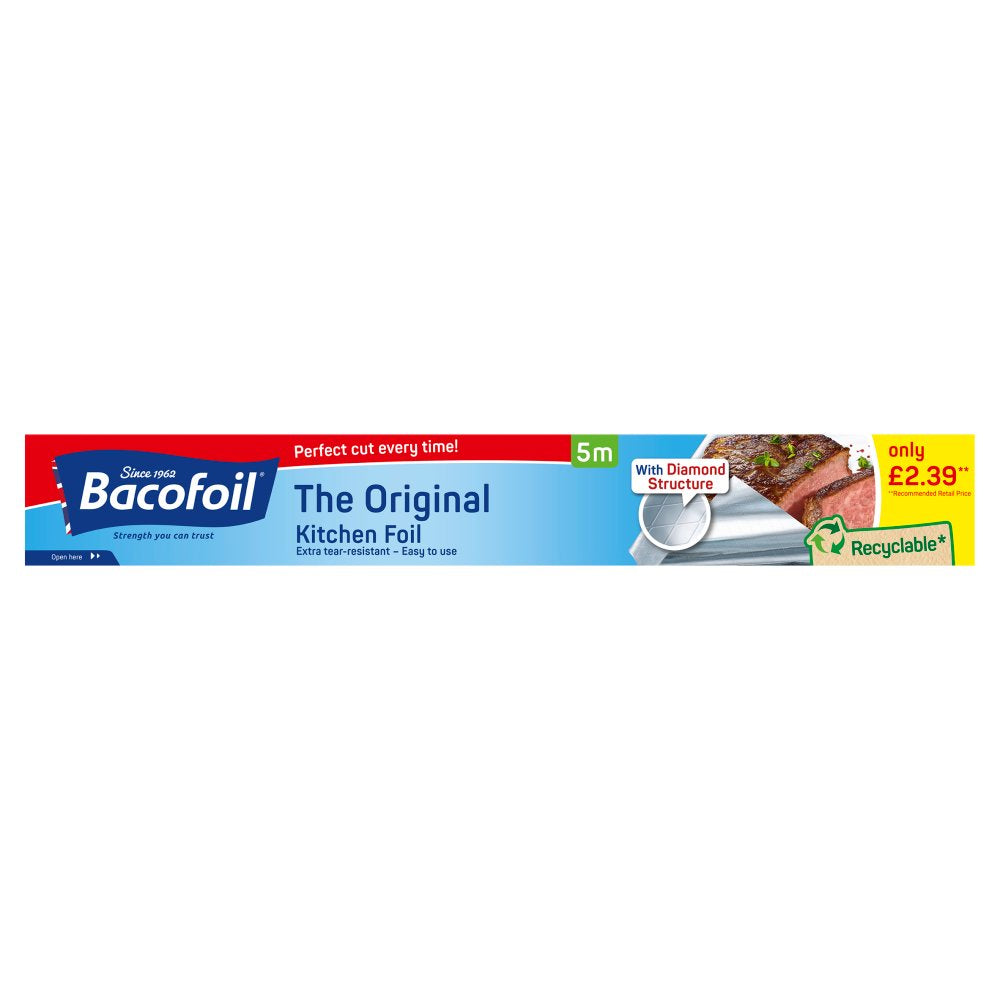 Bacofoil The Original Kitchen Foil 5m x 30cm   300Mmx5M × 6 × 1