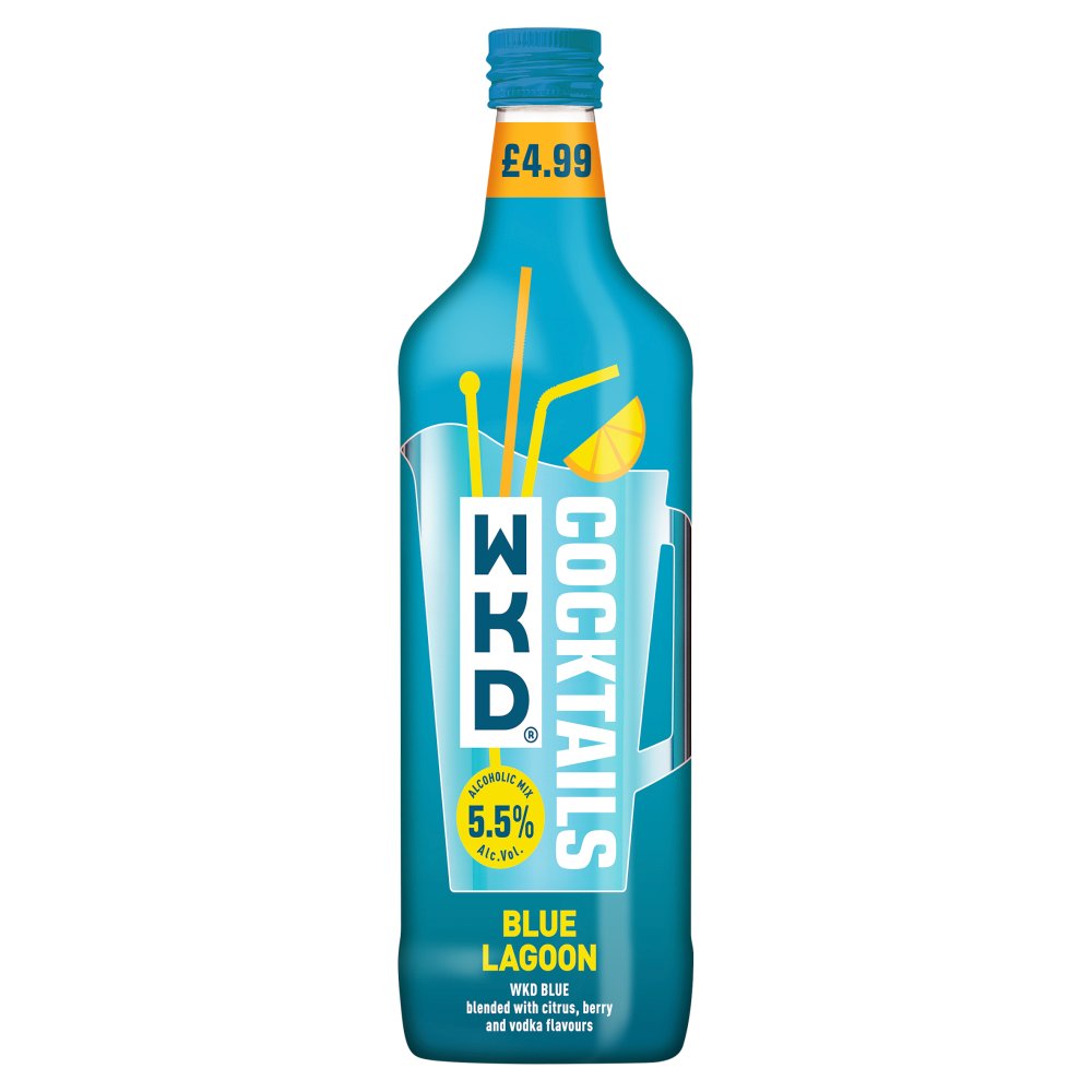 WKD Cocktails Blue Lagoon 700ml   700ml × 6 × 1