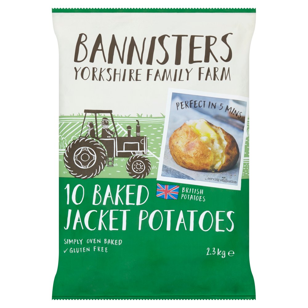 Bannisters Yorkshire Family Farm 10 Baked Jacket Potatoes 2.3kg   10s × 1