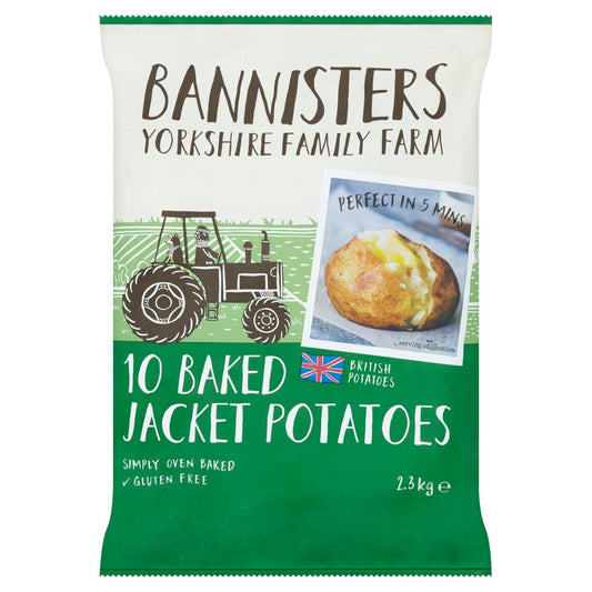 Bannisters Yorkshire Family Farm 10 Baked Jacket Potatoes 2.3kg   10s × 1