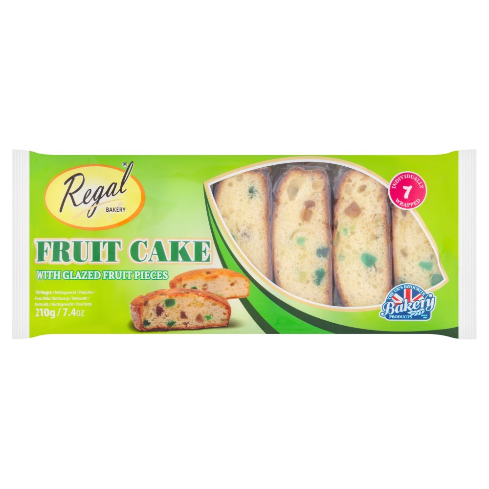 Regal BAKERY Fruit Cake with Glazed Fruit Pieces 210g   7pk × 1