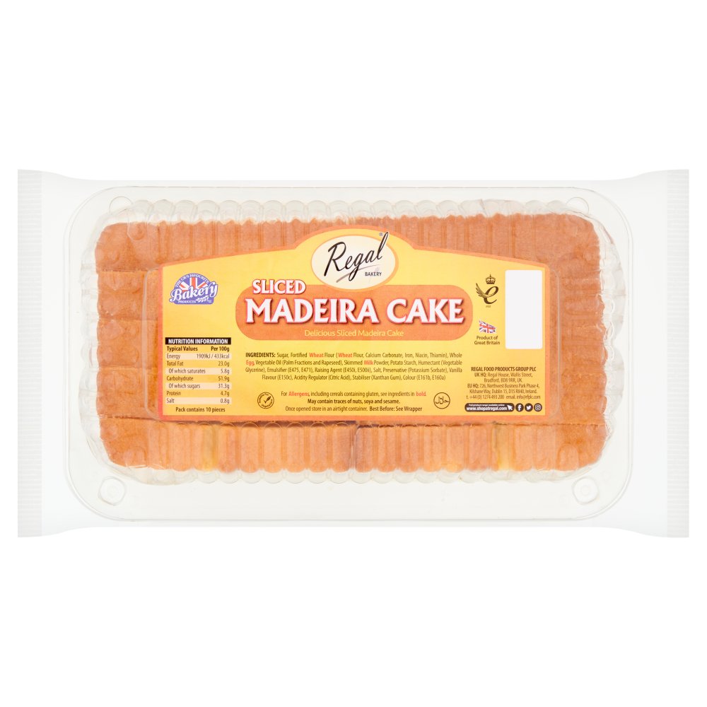 Regal Bakery Sliced Madeira Cake   10pk × 1