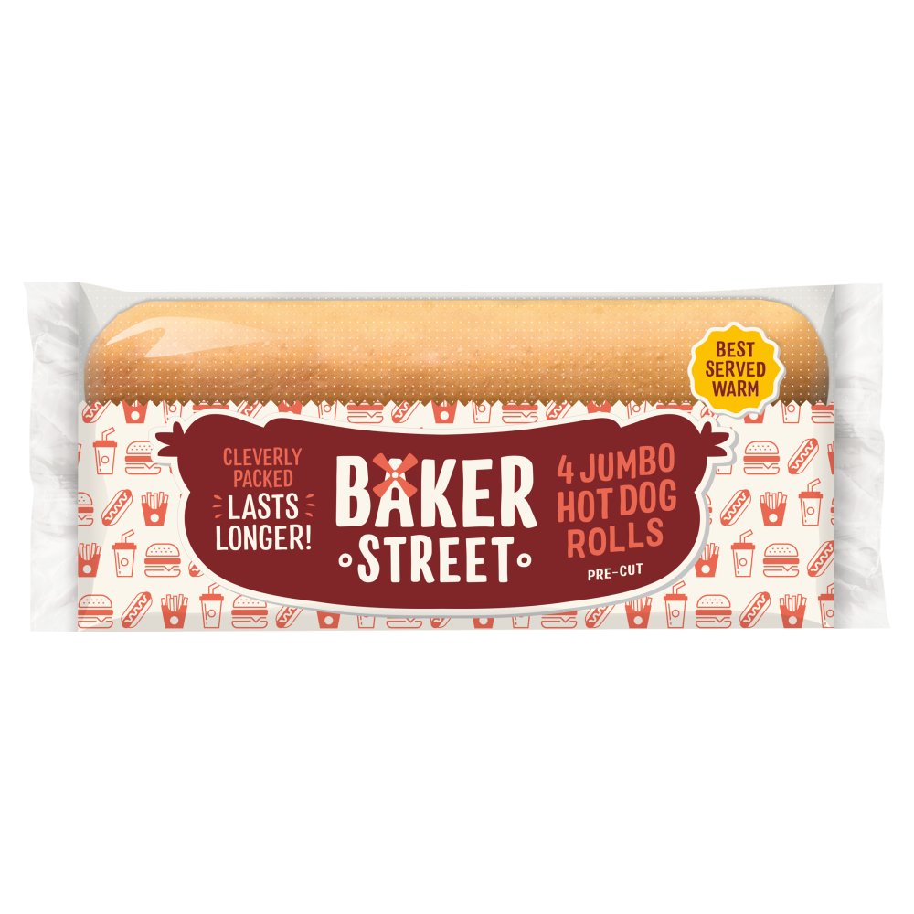 Baker Street 4 Jumbo Hot Dog Rolls   4pk × 1