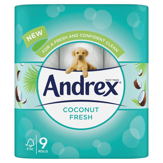 Andrex® Coconut Fresh 9 roll   Box × 5 × 1