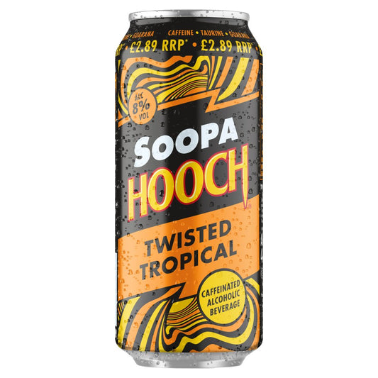 Soopa Hooch Twisted Tropical Caffeinated Alcoholic Beverage 440ml   440ml × 8 × 1