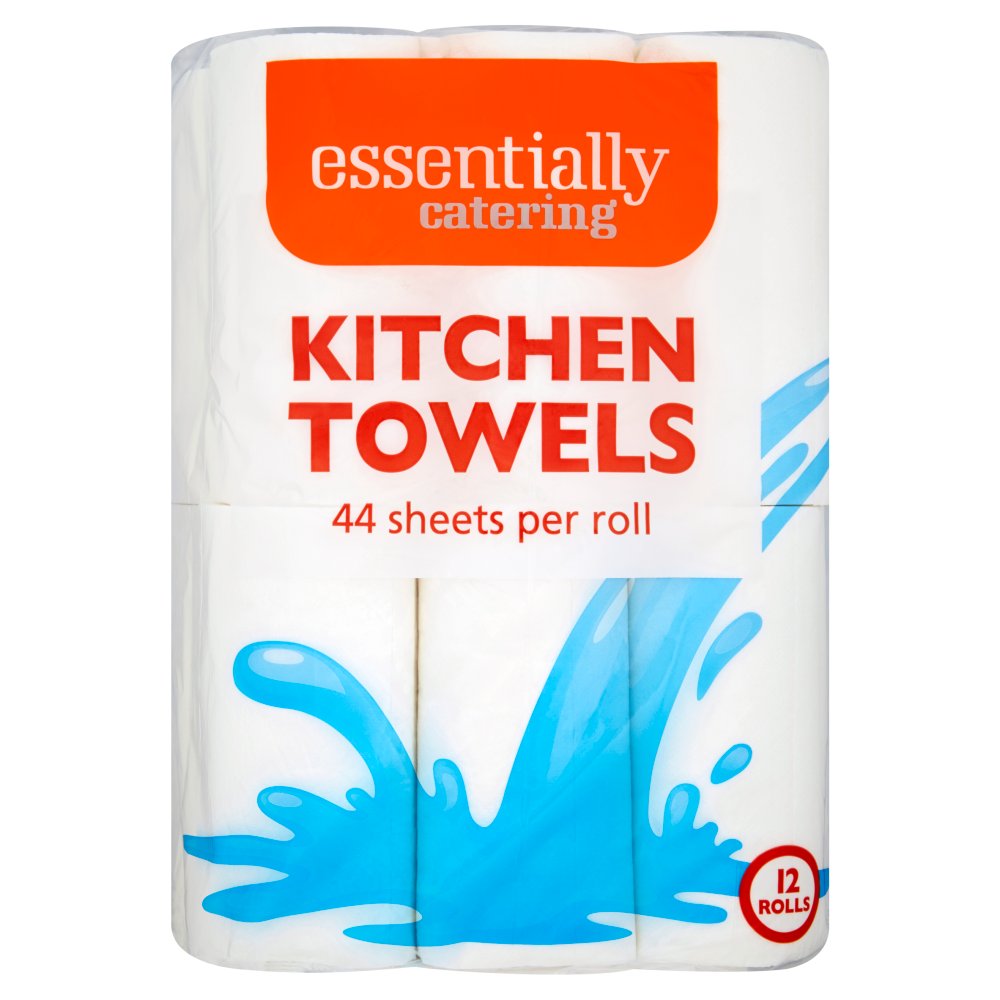 Essentially Catering Kitchen Towels 12 Rolls   12Roll × 1