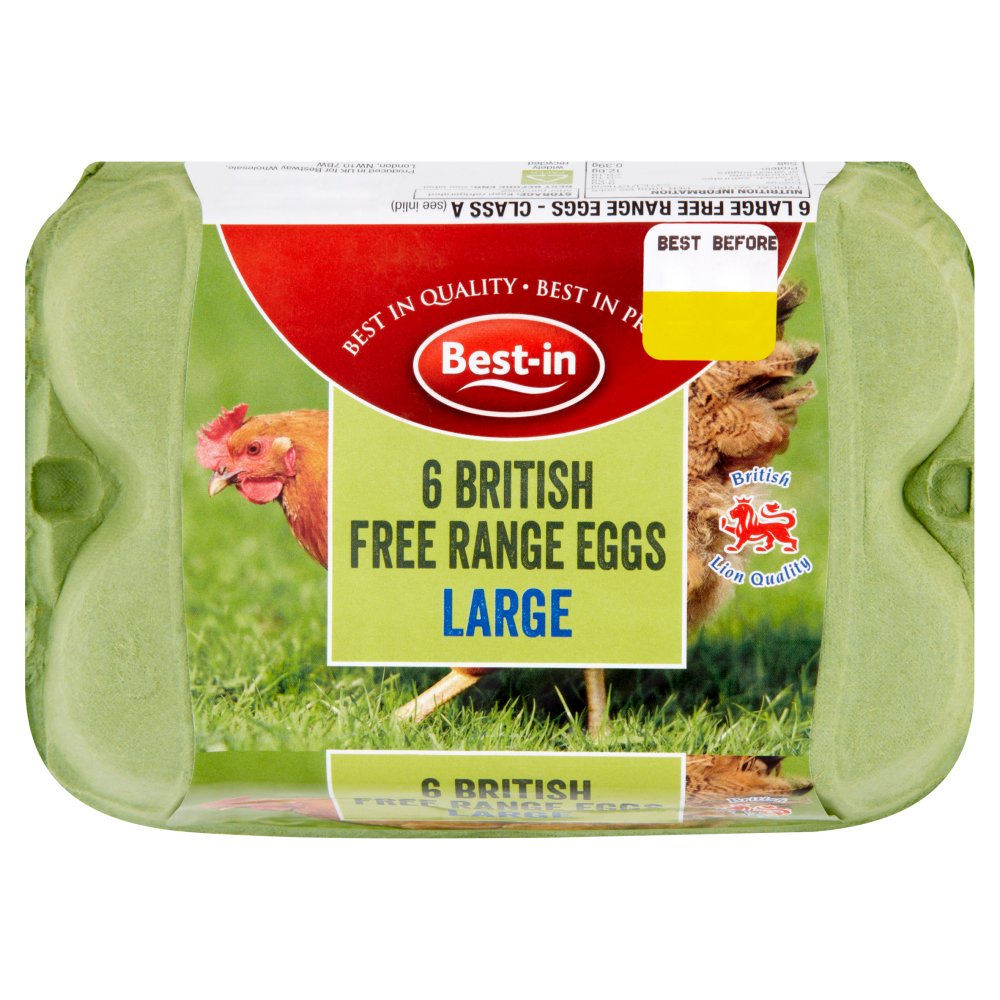 Best-in 6 British Free Range Eggs Large   6s × 1