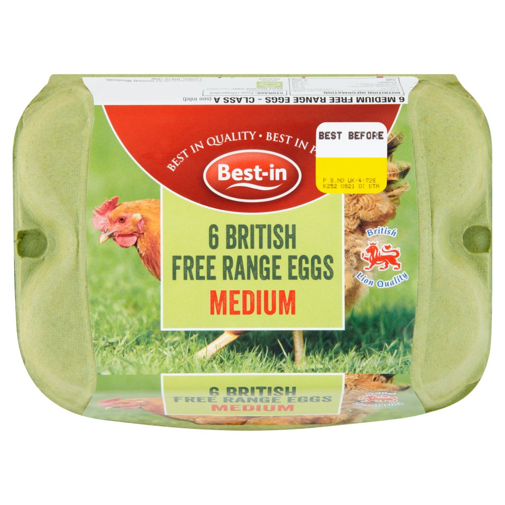 Best-in 6 British Free Range Eggs Medium   6s × 1