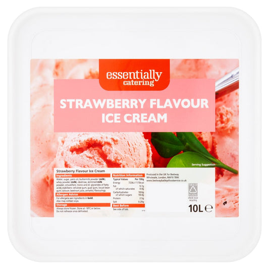 Essentially Catering Strawberry Flavour Ice Cream 10L