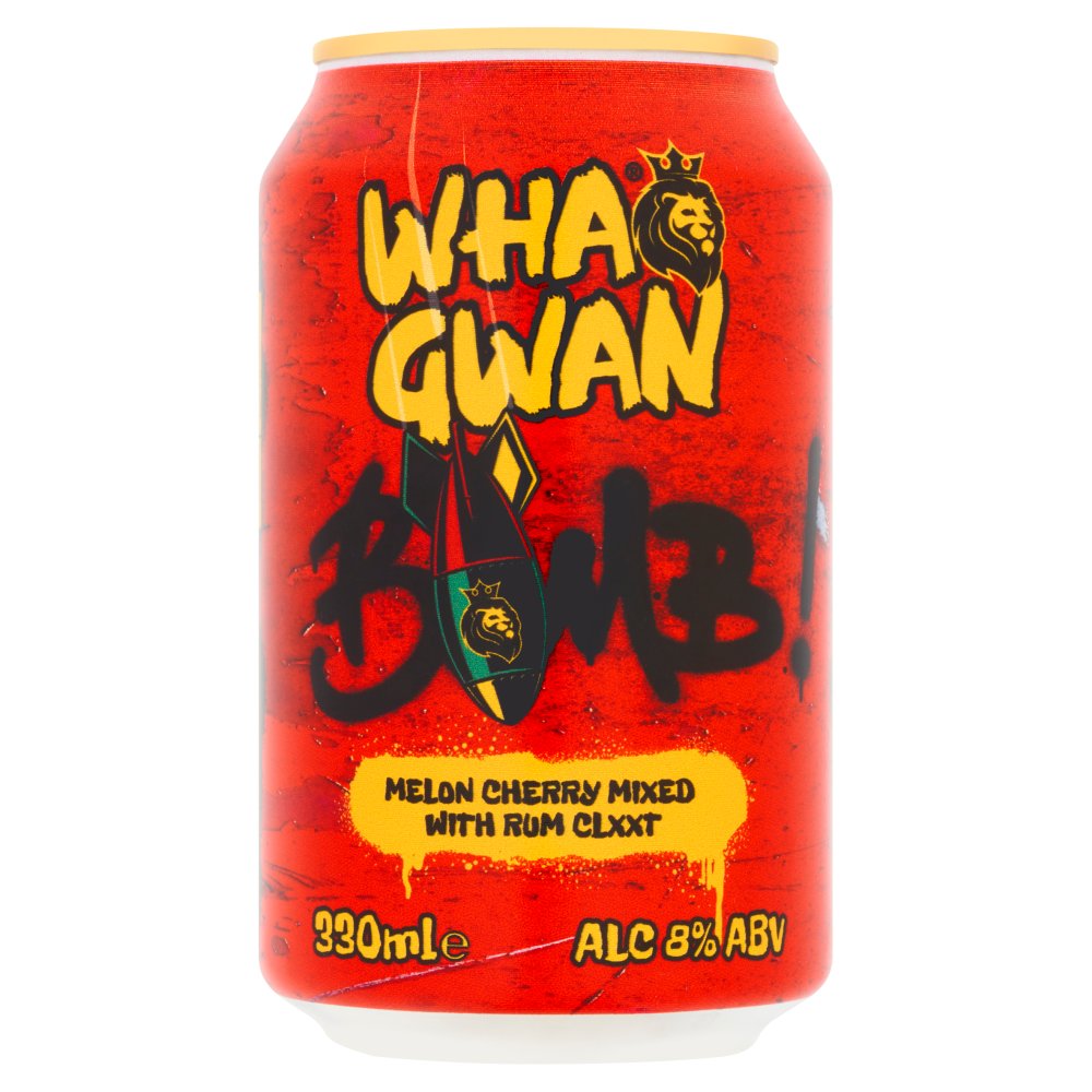 Wha Gwan Melon Cherry Mixed with Rum Clxxt 330ml   330ml × 12 × 1