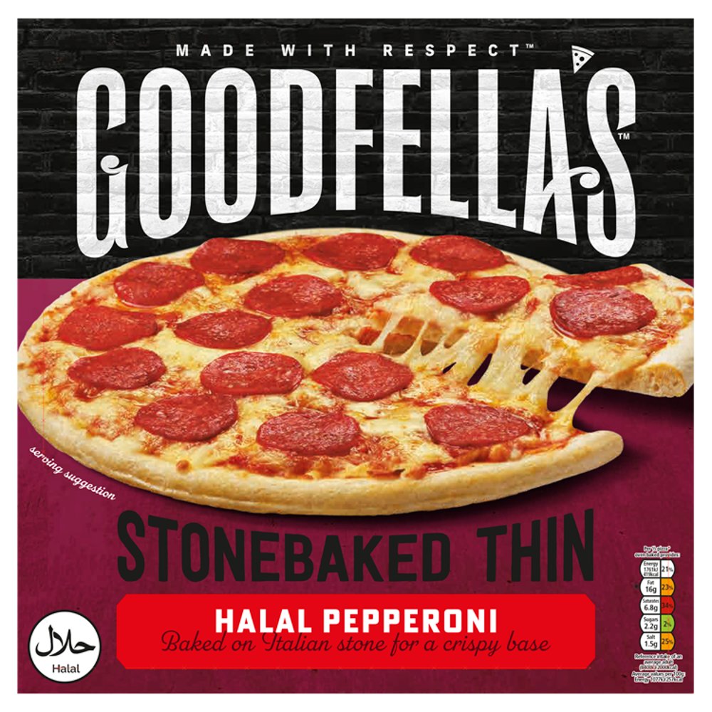 Goodfella's Stonebaked Thin Halal Pepperoni 328g