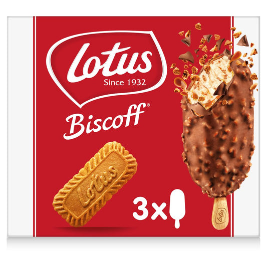 Lotus Biscoff Ice Cream Sticks 3 x 90ml (270ml)