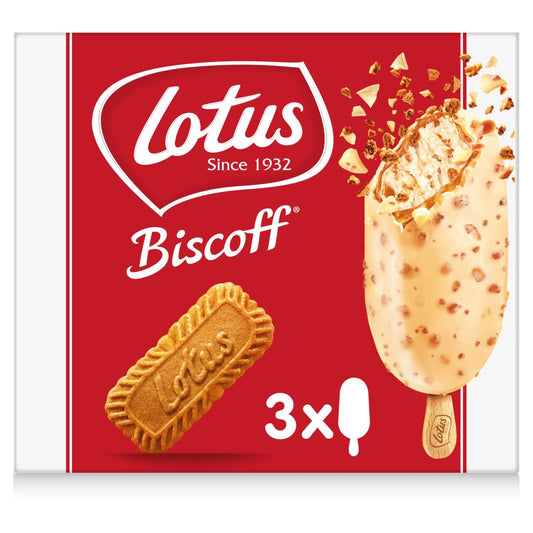 Lotus Biscoff Ice Cream Sticks 3 x 90ml (270ml)