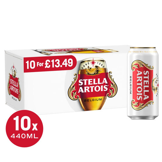 Stella Artois Belgium Premium Lager Beer 10 x 440ml   440ml × 1