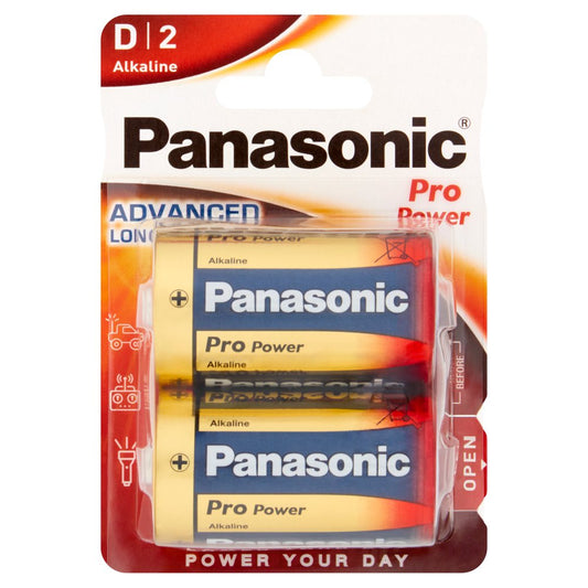 Panasonic Pro Power D Batteries Alkaline 2 Pack   2s × 1