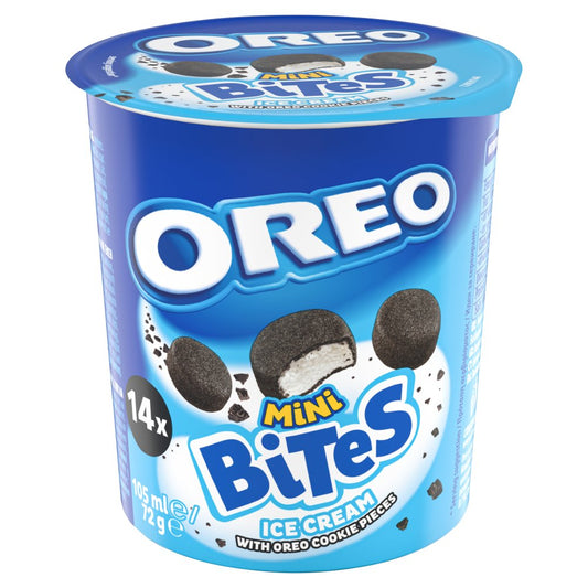 Oreo 14 Mini Bites Ice Cream with Oreo Cookie Pieces 105ml   Box × 1