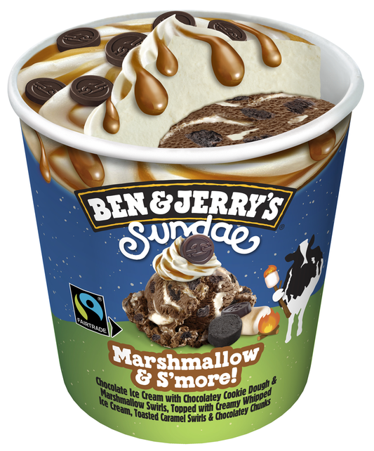 Ben & Jerry Sundae Marshmallow & S'more 8x427ml