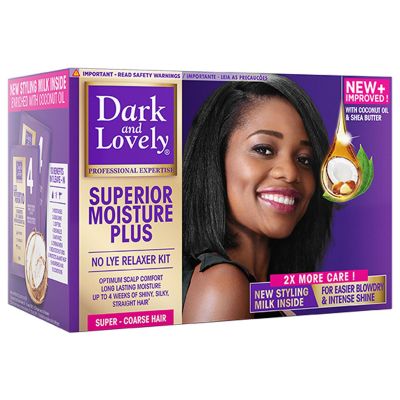 Dark And Lovely Moisture Plus No-Lye Relaxer Kit