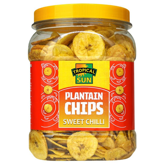 Tropical Sun Ripe Plantain Chips Chilli Jars   1x450g