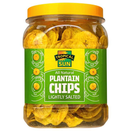 Tropical Sun Plantain Chips Salted Jars   1x450g