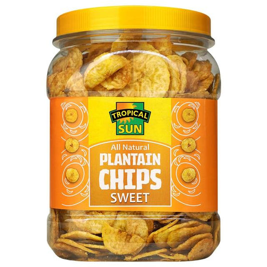 Tropical Sun Plantain Chips Sweet Jars   1x450g