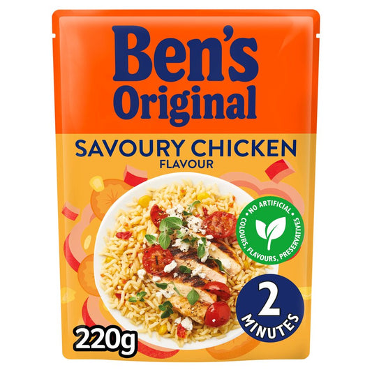 Bens Original Savoury Chicken Flavoured Rice Rth  6x220g