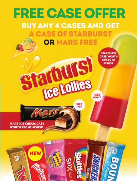 BUY IN DEAL - Starburst Fruit Lolly FOC 30x60ml