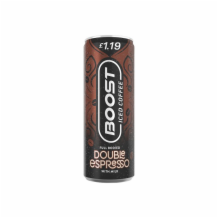 Boost Coffee Double Espresso Can   12x250ml