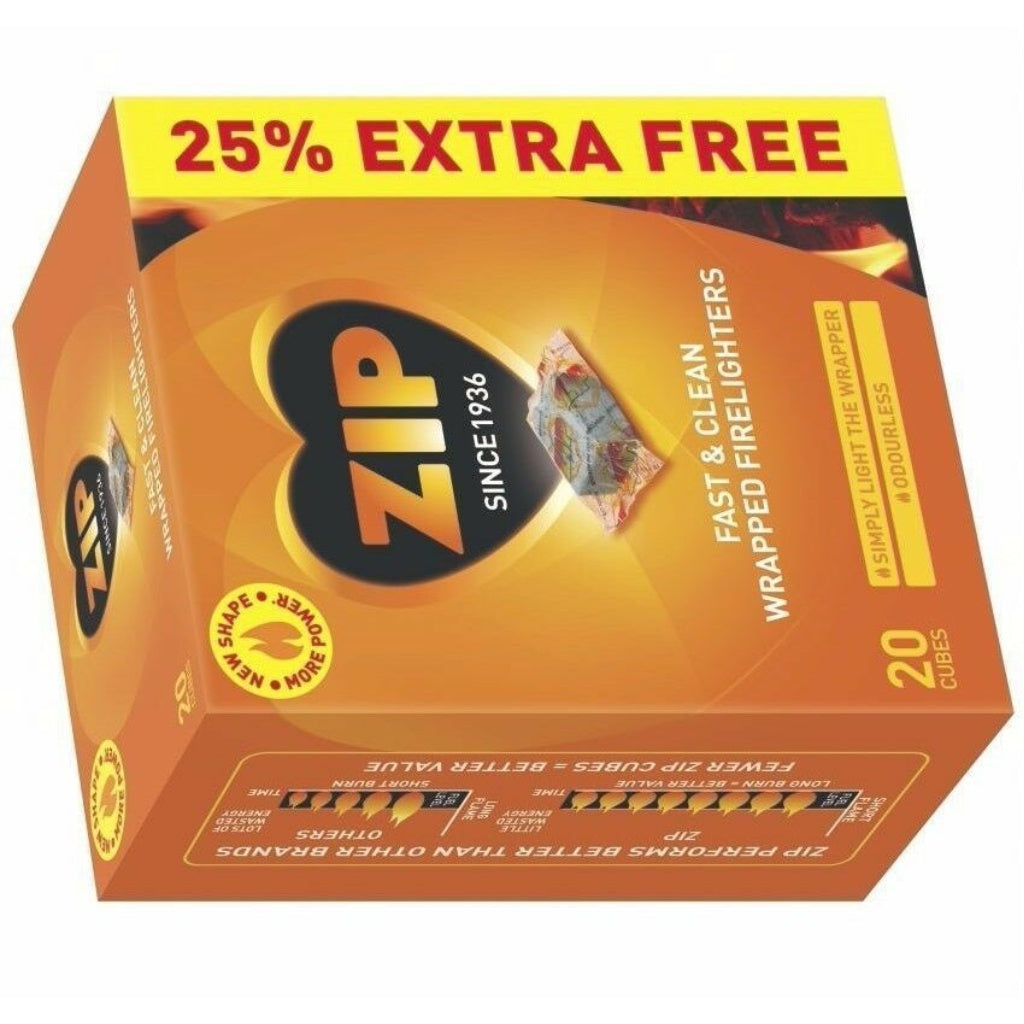 Zip Firelighters Wrapped + Free  1x20's