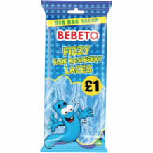 Bebeto Fizzy Blue Raspberry Laces   12x160g(4)