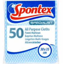 Spontex Specialist All Purpose Cloths Mixed  1x50's