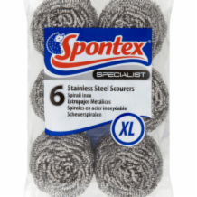 Spontex Specialist Stainless Steel Scourer  1x6's