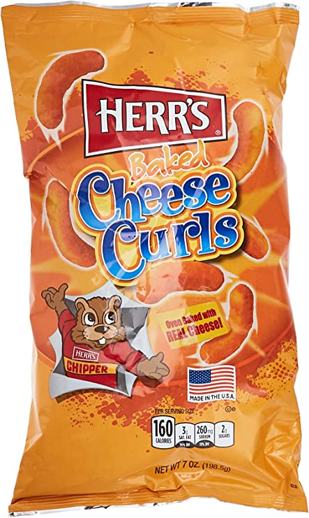 Herrs Baked Cheese Curls 198g Box of 12