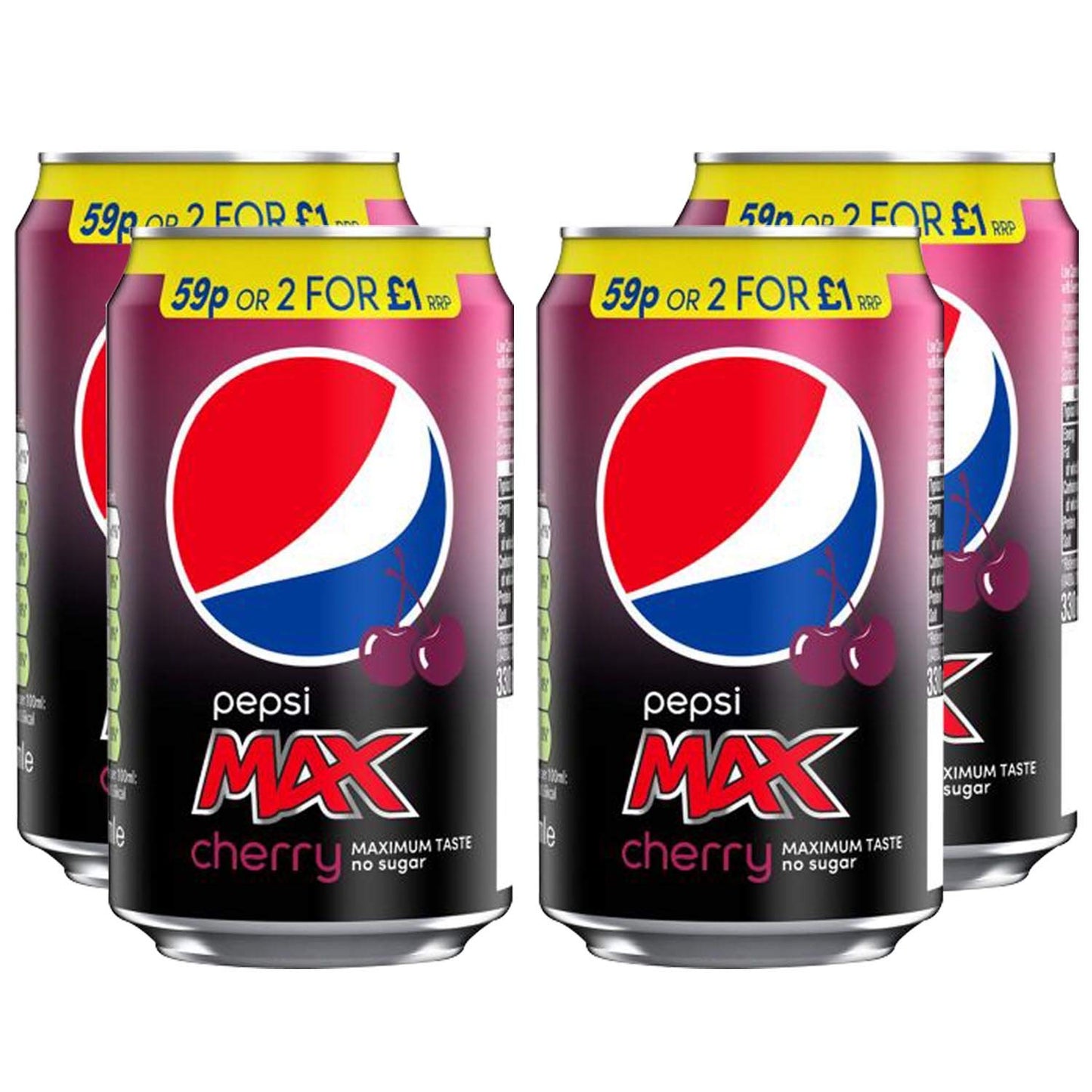 Pepsi Max Cherry  Pack Cans   4x330ml E8