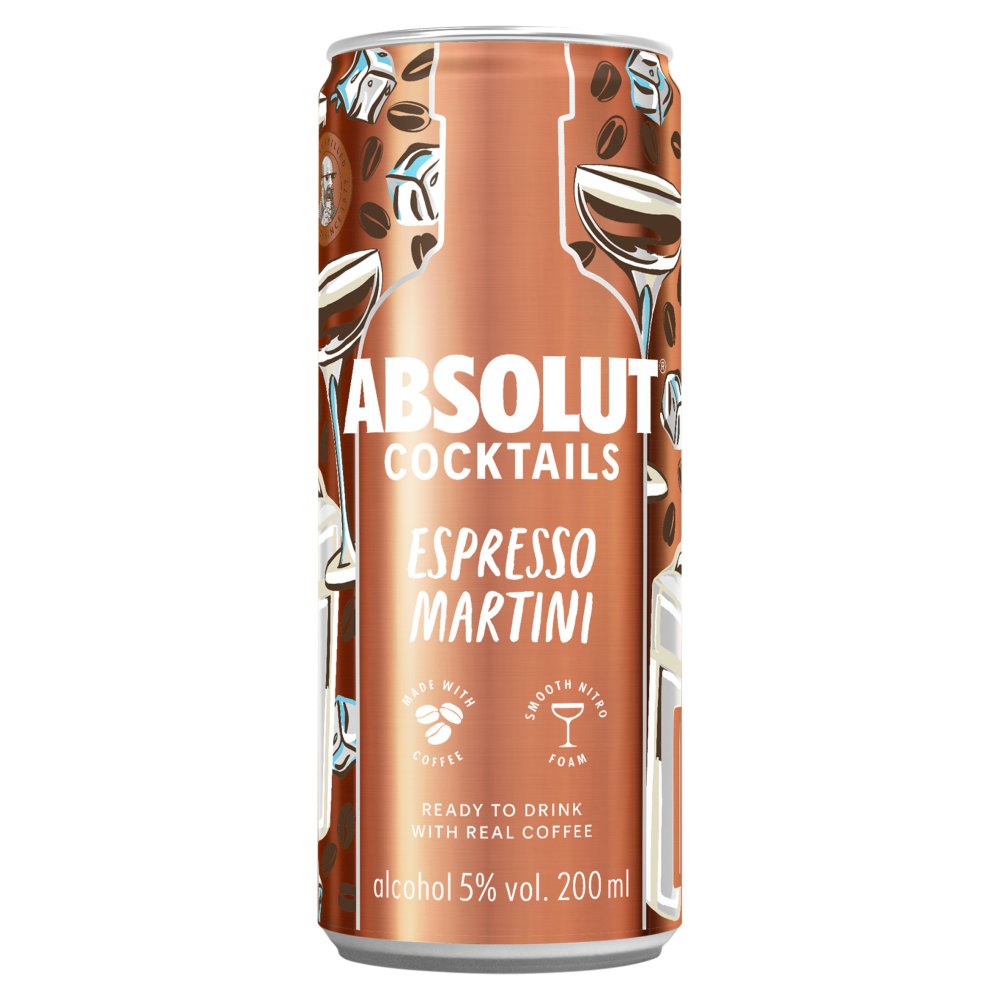 Absolut Cocktails Espresso Martini 200ml   20Cl × 12 × 1