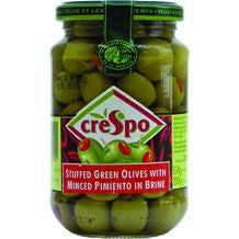 Crespo Green Olives Stuffed With Pimento  8x354g
