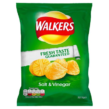 Walkers Salt+vinegar Crisps   18x70g