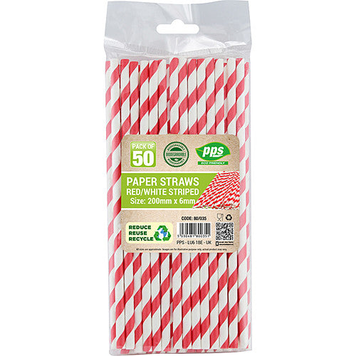 Pps Paper Straws   50s × 1