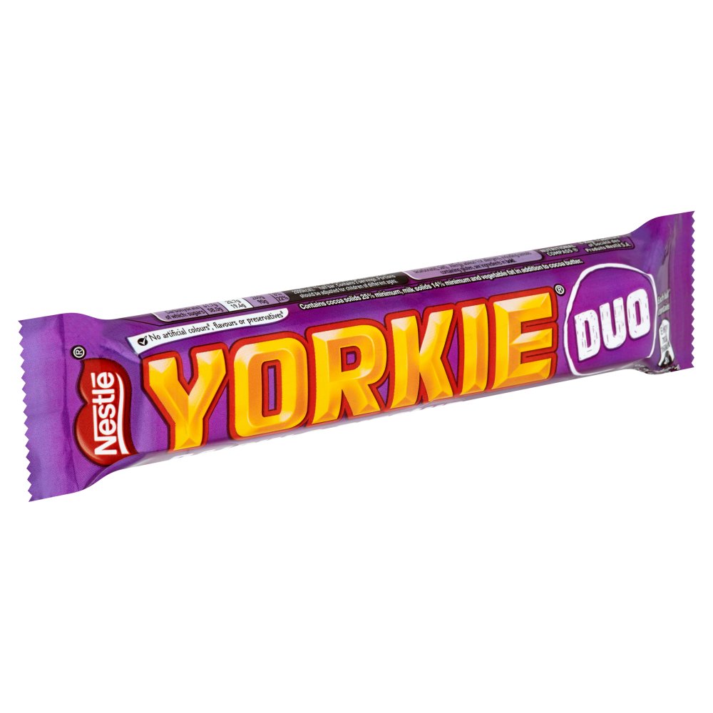 Yorkie Raisin & Biscuit Chocolate Duo Bar 66g