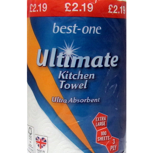 Bestone Ultimate Kitchen Towel 3ply PM £2.19   Roll × 6 × 1